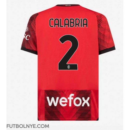 Camiseta AC Milan Davide Calabria #2 Primera Equipación 2023-24 manga corta